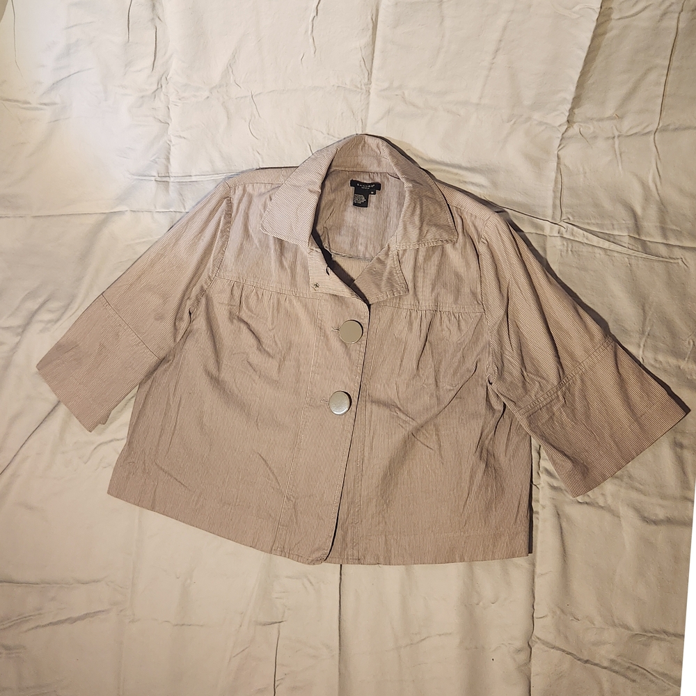 Sandro Grey Swing Blazer with Big Buttons